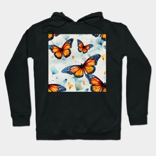 Monarch Butterflies Watercolor 12 Hoodie